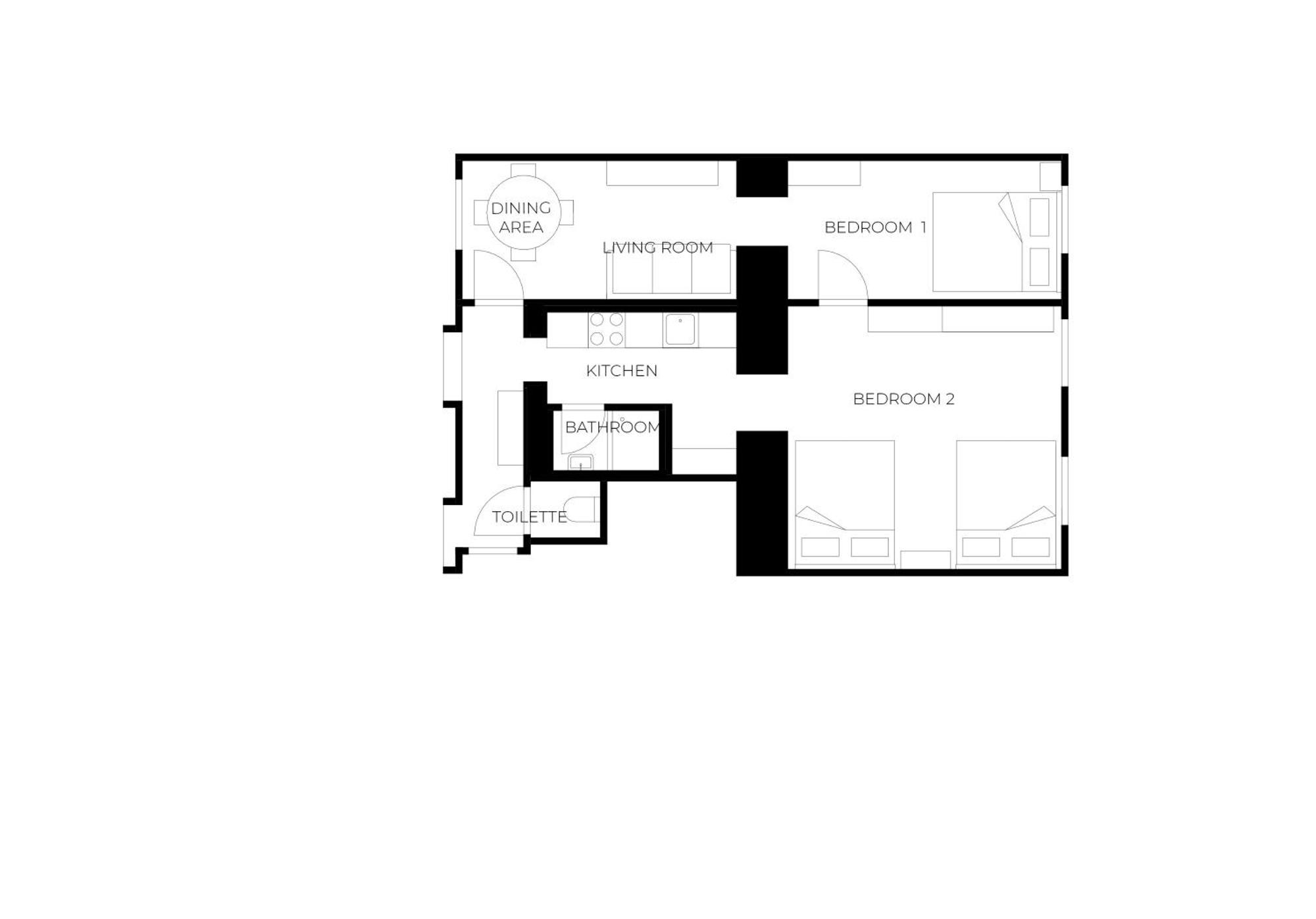 Double King Bed Home,netflix, Highspeed Wifi Apartment *